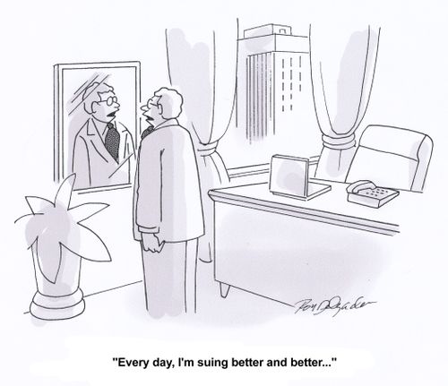 'Every day, I'm suing better and better...'