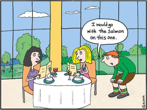 'I would go with salmon on this one.'