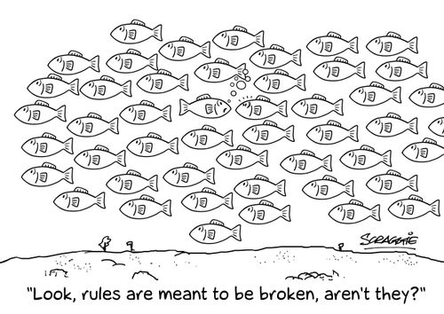 'Look, rules are meant to be broken, aren't they?'