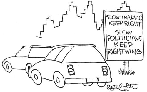 Slow politicians keep rightwing.