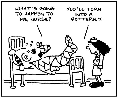 'You'll turn into a butterfly.'