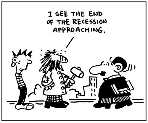'I see the end of the recession approaching.'