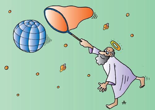 God Catching Planets