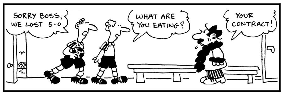 'Sorry boss, we lost 5-0. What are you eating?'