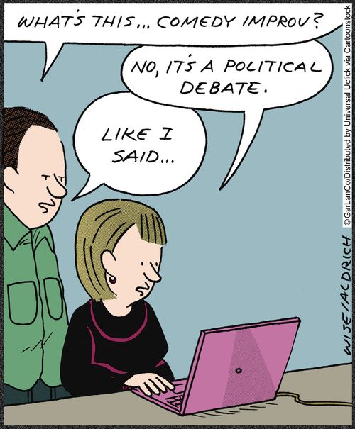 'What's this. . . comedy impov?'