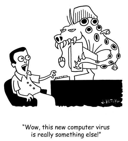 'Wow, this computer virus is really something else!'