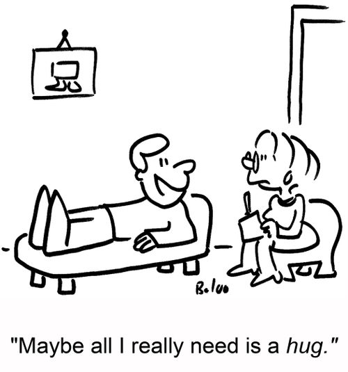'Maybe all I really need is a hug.'