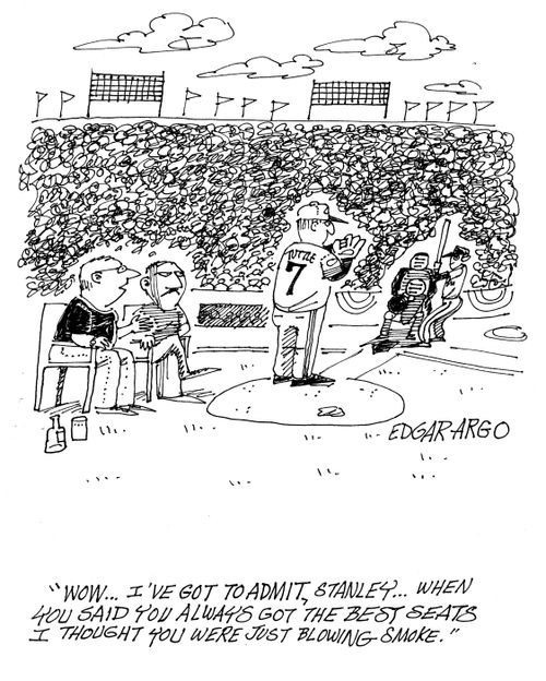 'Wow...I've got to admit, Stanley...when you said you always got the best seats I thought you were just blowing smoke.'