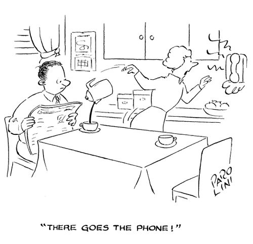 'There goes the phone!'