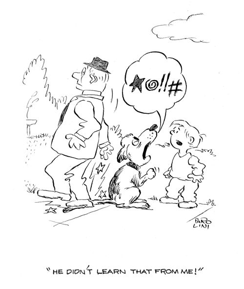 'He didn't learn that from me!'
