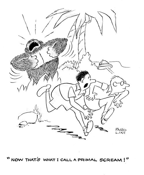 'Now that's what I call a primal scream!'