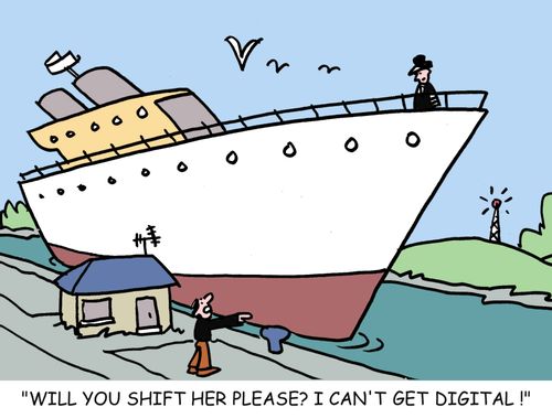 'Will you shift her please, I can't get digital.'
