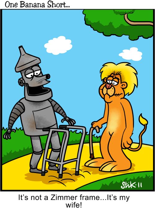 It's not a zimmer frame...It's my wife!