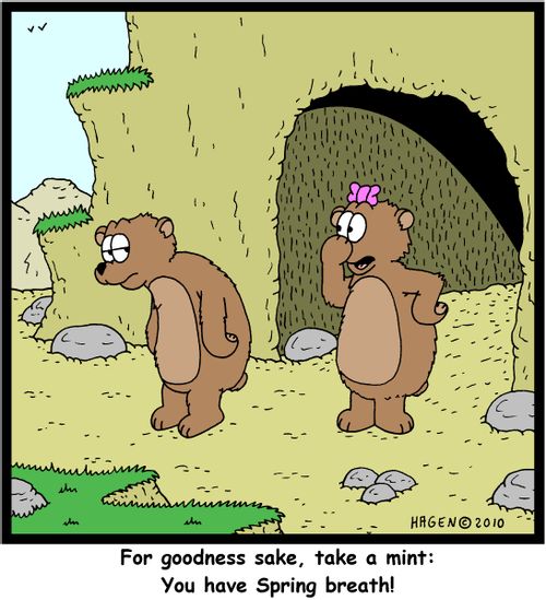 'For goodness sake, take a mint: You have Spring breath!'