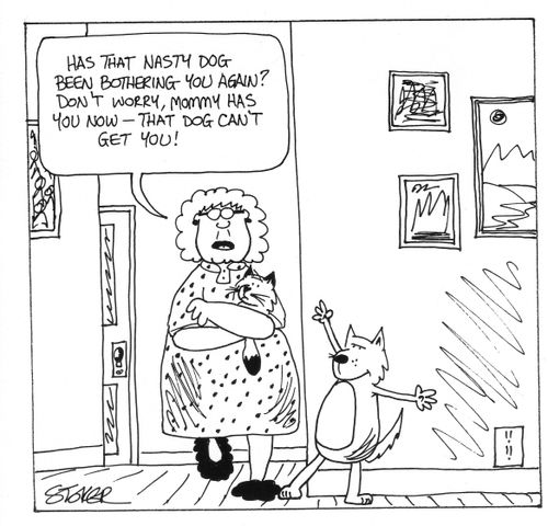 'Has that nasty dog been bothering you again...'