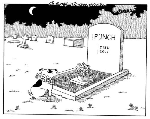 The grave of Punch magazine.