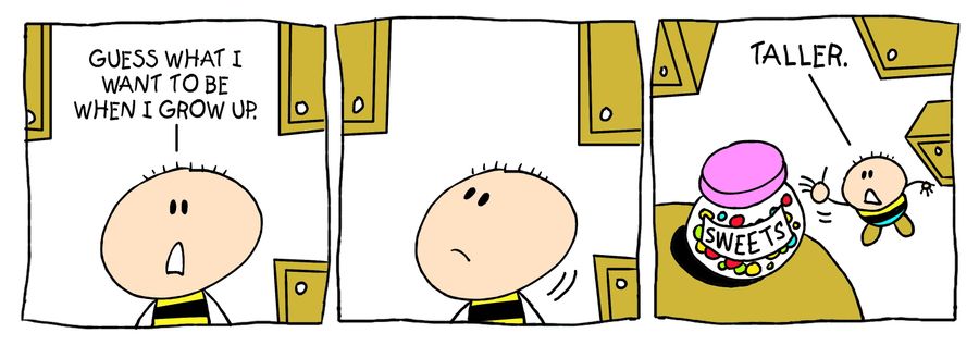 Billy strip: wanting to be taller.