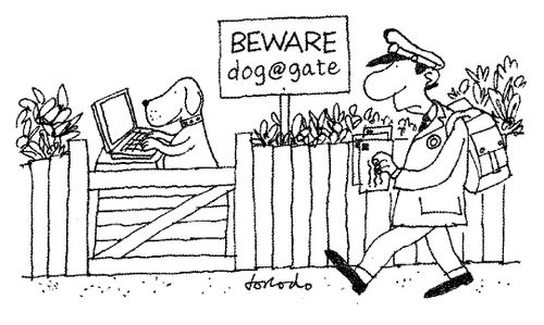 'Beware, dog@gate,'