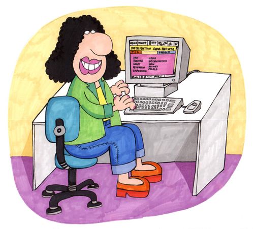 Woman on the Internet