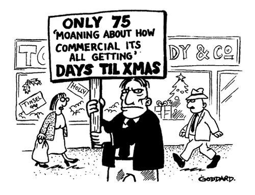 Only 75 'moaning about how commercial it's all getting' Days Till Xmas