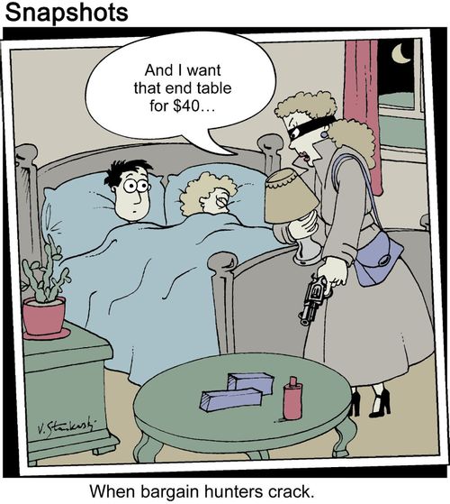 When bargain hunters crack.