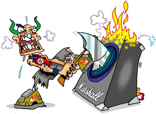 Destroying Music Speakers.