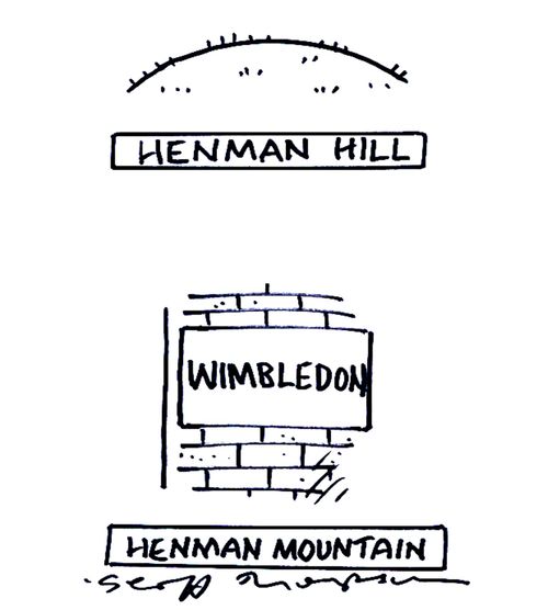 Henman Hill...Henman Mountain (winning Wimbledon).