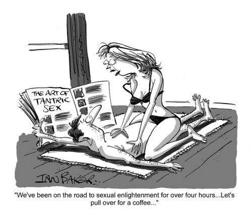 'We've been on the road to sexual enlightenment for over four hours...let's pull over for a coffee...'