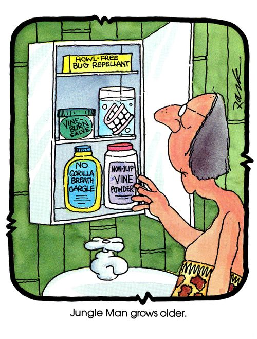 Jungle Man grows older.