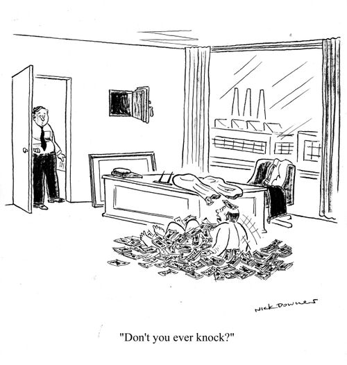'Don't you ever knock?'