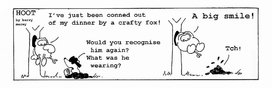 "I've just been conned out of my dinner by a craft fox!"