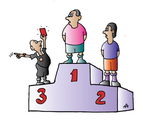 Red Card on the Podium