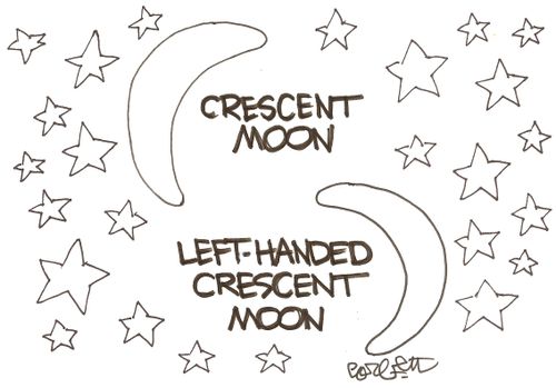 Crescent moon...left - handed crescent moon