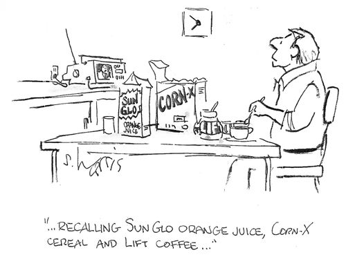 '...recalling Sun Glo orange juice, Corn X cereal and Lift coffee...'