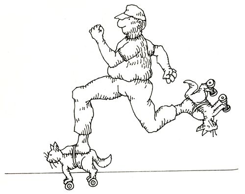101 uses of a dead cat: rollerskates