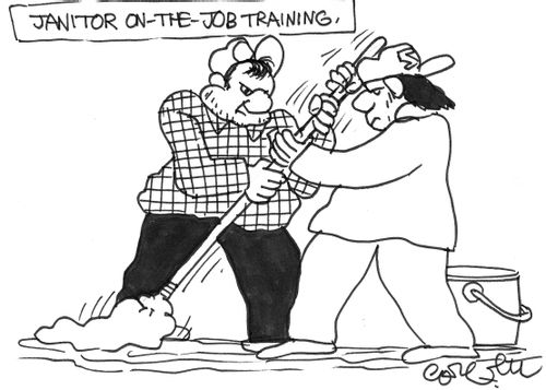 Janitor on the Job Training.