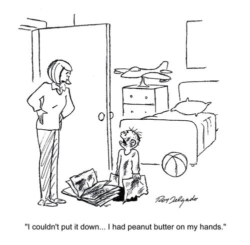 'I couldn't put it down... I had peanut butter on my hands.'