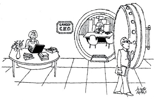CEO's office in a safe.