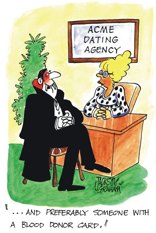 '...And preferably someone with a blood donor card.'