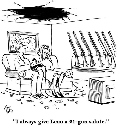 'I always give Leno a 21 gun salute.'