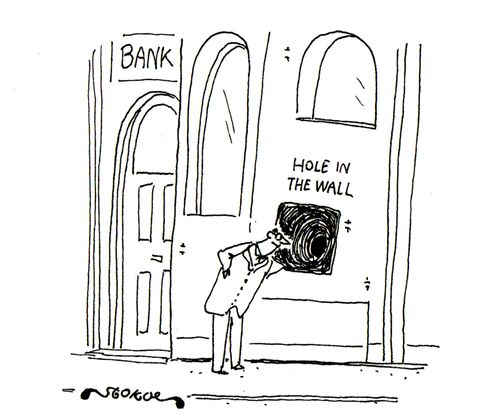 Hole in the wall.