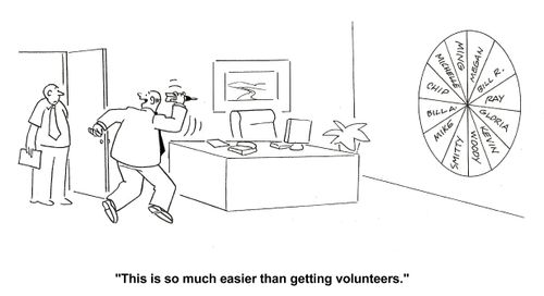 'This is so much easier than getting volunteers.'