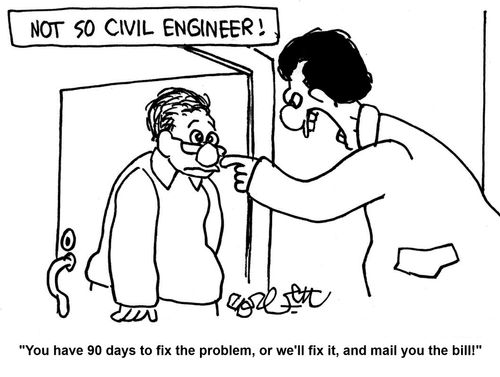 'You have 90 days to fix the  problem, or we'll fix it, and mail you the bill!'