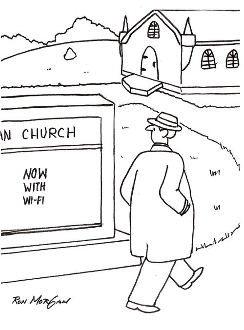 Church sign: Now With WiFi.