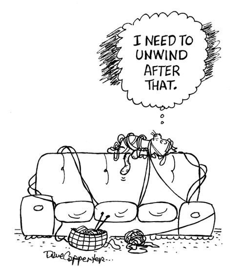 'I need to unwind after that.'