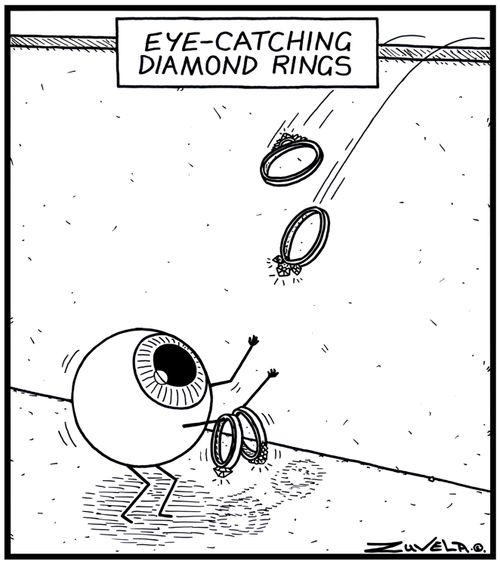 Eye-catching Diamond rings.