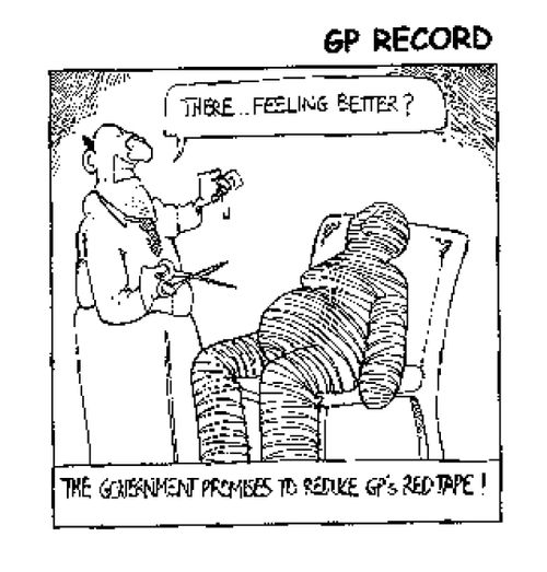 The Government promises to reduce GPs red tape!