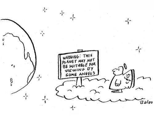 Warning: This planet may not be suitable for viewing by some angels.