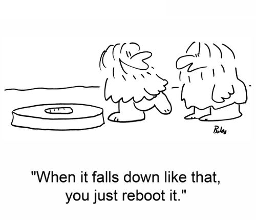 'When it falls down like that, you just reboot it.'