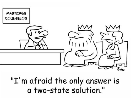 'I'm afraid the only answer is a two-state solution.'